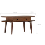 Coffee Table 100x50x46 cm Solid Acacia Wood 282873