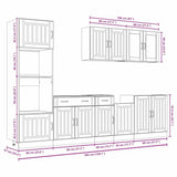 7 Piece Kitchen Cabinet Set Kalmar White Engineered Wood 3314741