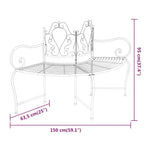 Tree Bench 150 cm Black Steel 318823