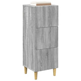 Drawer Cabinet Grey Sonoma 33 x 34.5 x 90 cm Engineered Wood 894621