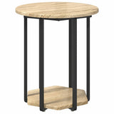 Side Table Set with Shelf 2 pcs Brown 869715