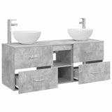 Bathroom Cabinet Set 3 pcs Concrete Grey 49.5 x 35 x 63 cm 3405790