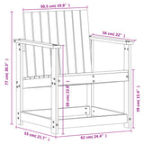 3 Piece Garden Lounge Set Impregnated Wood Pine 832634