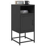Bedside Cabinet Black 36x39x78 cm Steel 846566