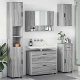 Bathroom Furniture Set with Drawer with Shelf 5 pcs Grey Sonoma 3393079