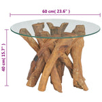 ZNTS Coffee Table Solid Teak Driftwood 60 cm 243473