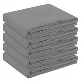 Table Cloth 5 pcs Rectangular Light Grey 140 x 160 cm Polyester 42040213