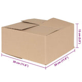 Folding Box 50 pcs Natural 30 x 30 x 15 cm Cardboard 4106568