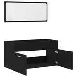 Bathroom Furniture Set 2 pcs Black Oak Engineered wood 863138