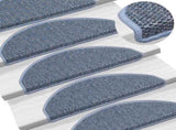 Stair Mats Self-adhesive Sisal-Look 15 pcs 65x21x4 cm Blue 326874