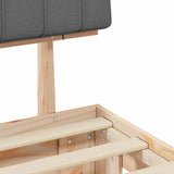 Bed Frame with Upholstered Headboard Light Grey 180 x 200 cm 3398099