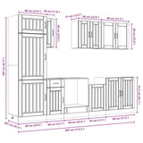 8 Piece Kitchen Cabinet Set Lucca Concrete Grey Engineered Wood 3314805
