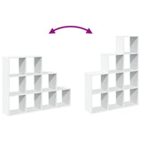 Room Divider Bookcase 3-Tier White 137.5x29x103.5 cm Engineered Wood 857976