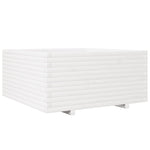 ZNTS Garden Planter White 100x100x49.5 cm Solid Wood Pine 3282540