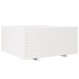 ZNTS Garden Planter White 100x100x49.5 cm Solid Wood Pine 3282540