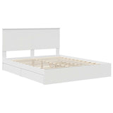 Storage Bed with Headboard White 160 x 200 cm Engineered Wood 3411187