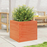 Garden Planter Wax Brown 50x50x45.5 cm Solid Wood Pine 847245