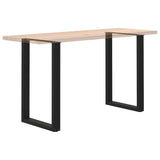 ZNTS Coffee Table Legs U-Shaped 2 pcs Black 60x cm Steel 4013224