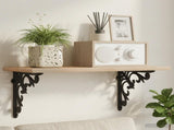 Wall Shelf Brackets 12 pcs Black 14.5 x 14.5 x 3 cm Steel 42038836