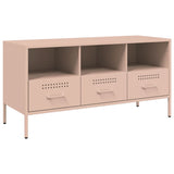 TV Cabinet Pink 100.5x39x50.5 cm Steel 843037