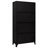 Locker Cabinet Black 90x45x180 cm Steel 339806
