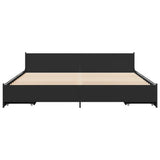 Bed Frame with Drawers without Mattress Black 200x200 cm 3279912