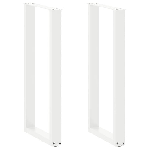 ZNTS Coffee Table Legs U-Shaped 2 pcs White 50x cm Steel 4013233