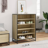 Shoe Cabinet Sonoma Oak 75x38x97.5 cm Engineered Wood and Metal 3300871
