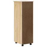 Rolling Cabinet with Drawers MOSS Clear Varnish Solid Pine wood 42032402