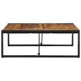 Coffee Table 100x100x35 cm Solid Rough Wood Mango 4016667