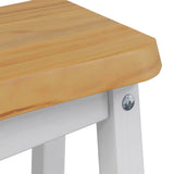 High Bar Stool EKAI 2 pcs White 40 x 29 x 63 cm Solid Pine Wood 42037016