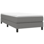 Box Spring Bed Frame Dark Grey 90x200 cm Fabric 3120485