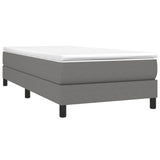 Box Spring Bed Frame Dark Grey 90x200 cm Fabric 3120485