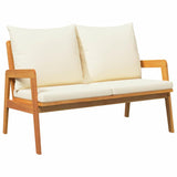Garden Bench with Cushion Brown Solid Acacia wood 4106457