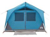 Tunnel Tent with Roof Blue 8-Person Polyester and Steel 42028658
