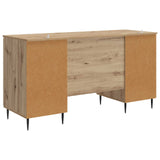 Desk with Shelf Artisan Oak 142.5 x 50 x 75 cm Engineered Wood 3414593