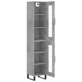 Highboard Concrete Grey 34.5x34x180 cm Engineered Wood 3199453