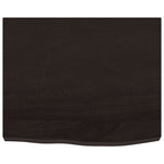 Table Top Dark Brown 60x50x cm Treated Solid Wood Oak 3156412