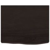Table Top Dark Brown 60x50x cm Treated Solid Wood Oak 3156412