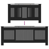 Radiator Cover 2 pcs Black 205 x 20.5 x 81.5cm Engineered Wood 3403238