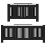 Radiator Cover 2 pcs Black 205 x 20.5 x 81.5cm Engineered Wood 3403238