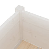 Garden Planters 2 pcs White 70x70x70 cm Solid Pinewood 810812