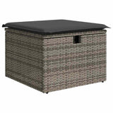 Sofa Set with Cushion with Storage 8 pcs Grey Poly Rattan 3359208