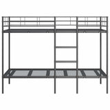Bunk Bed without Mattress Black 100x190 cm Steel 42000323