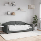 Day Bed without Mattress Dark Grey 90x190 cm Single Fabric 354197
