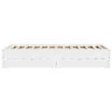 Bed Frame without Mattress White 120x190 cm Small Double Solid Wood Pine 3301729