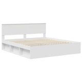 Bed Frame with Headboard White 180 x 200 cm Solid Pine Wood 3410564