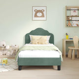 Children's Bed Frame with Headboard Sea Green 80 x 160 cm 42010941