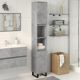 Bathroom Cabinet Concrete Grey 30x30x190 cm Engineered Wood 857201