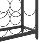 ZNTS Wine Rack for 57 Bottles Black 34x18x200 cm Wrought Iron 358366